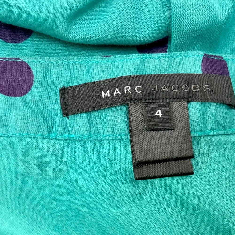 Marc Jacobs Polka Dot Halter Cotton Dress Size 4 - Picture 5 of 16